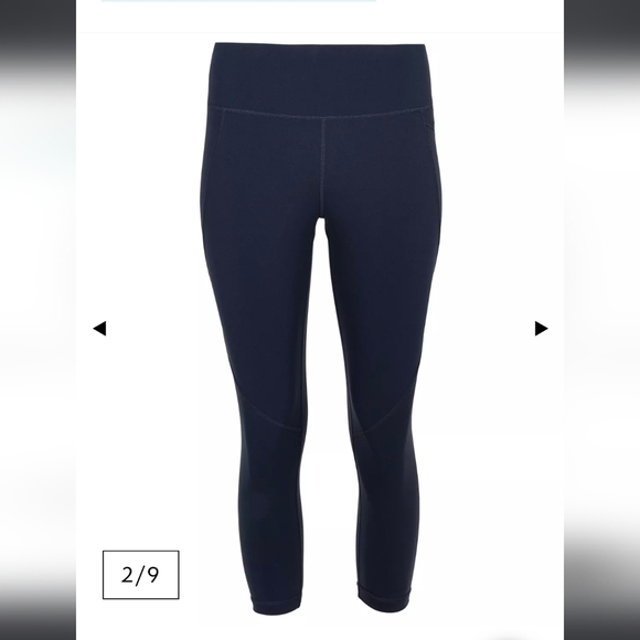 Sweaty Betty Power Cropped Workout Leggings Navy Blue - Picture 1 of 8